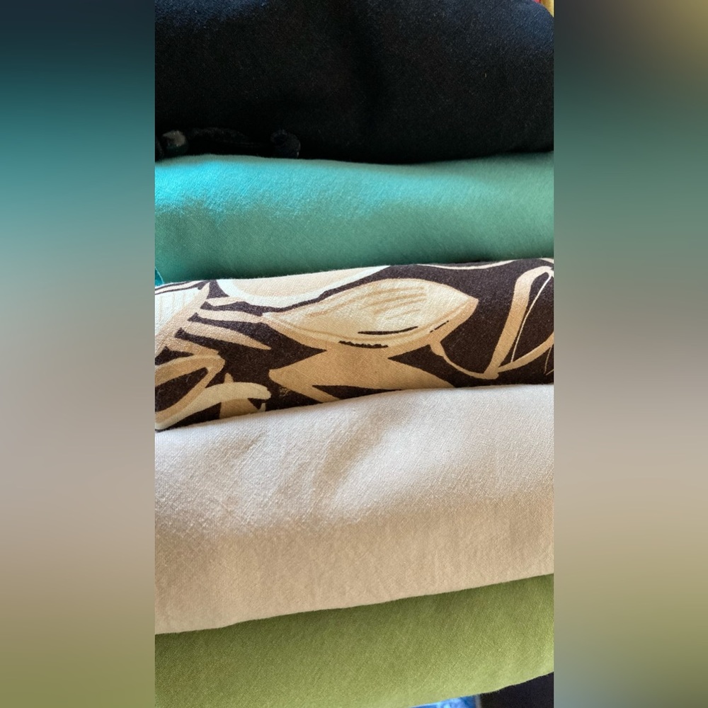 Lot of H&M Knee Length Drawstring Waist Casual Linen/Rayon Skirt Womens size 12